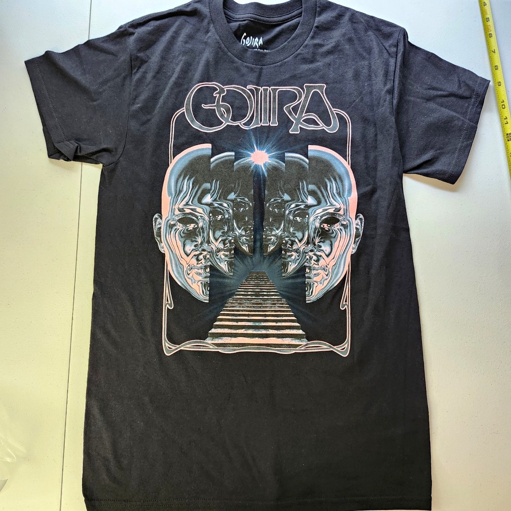 Gojira Black Graphic Print Logo Crew Neck Short Sleeve T-Shirt Mens S